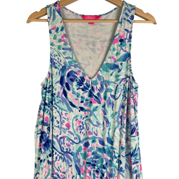 Lilly Pulitzer Breakwater Party Wave Paulina Jumpsuit Women's Size S Blue - Picture 3 of 7